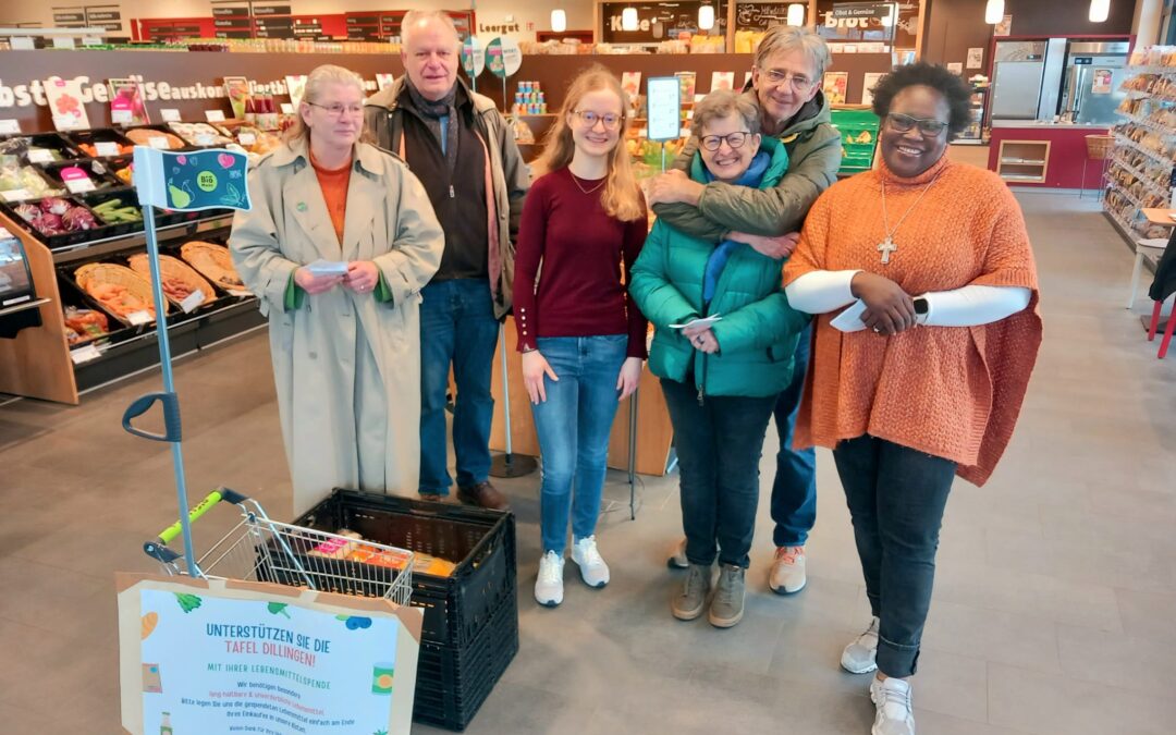 Unterstützung der Tafel in Dillingen beim Denns Biomarkt 03. Februar 2024